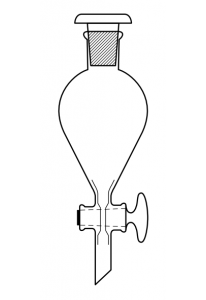 Separating Funnel  Pear Type 2  PTFE Key   250ml